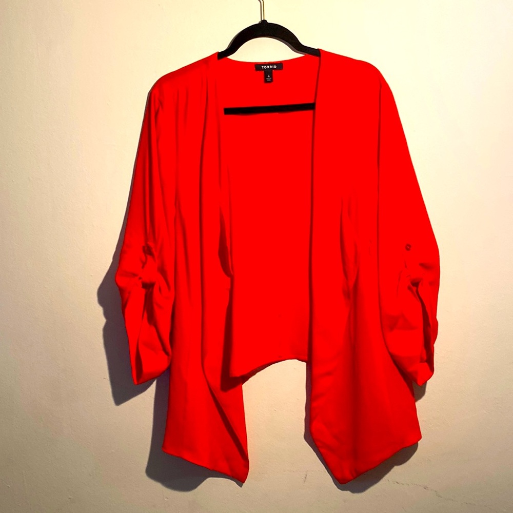 Torrid crepe orange blazer